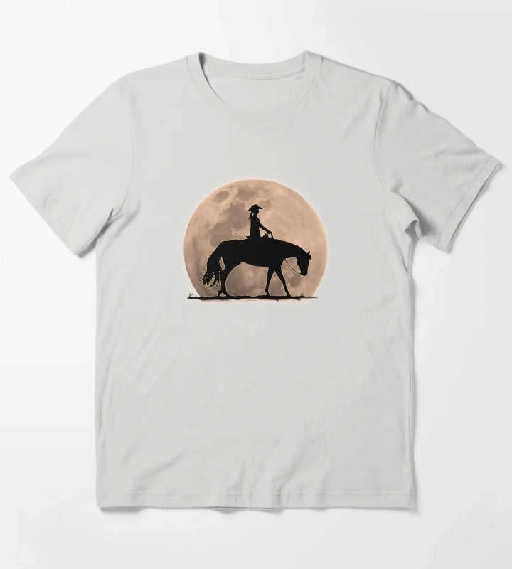 Moonlight Cowgirl T-Shirt Light Grey