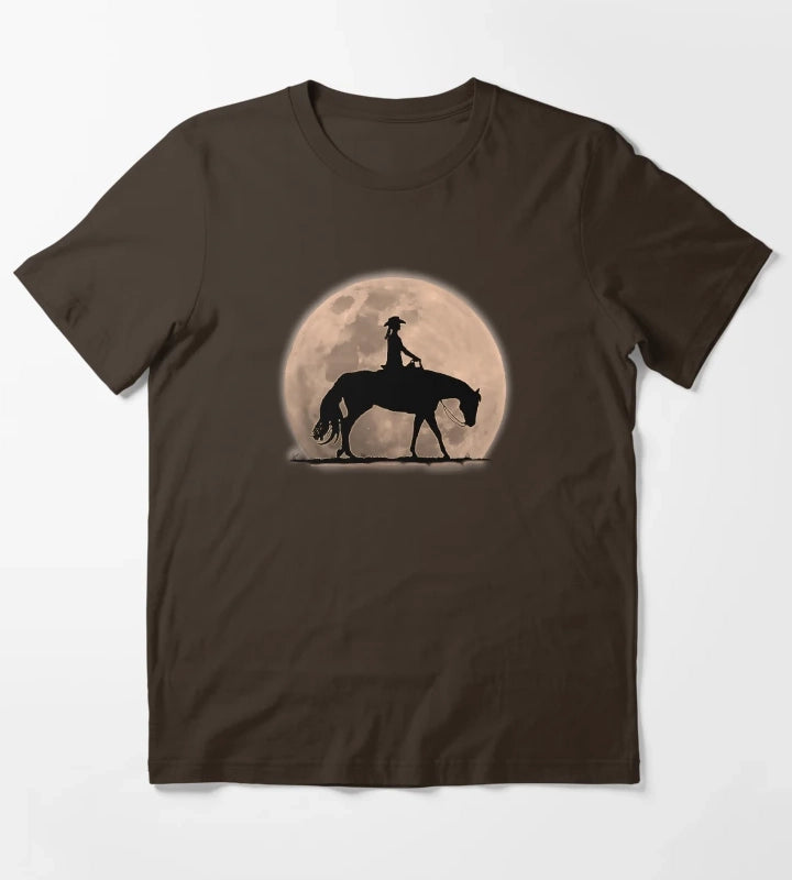 Moonlight Cowgirl T-Shirt Brown
