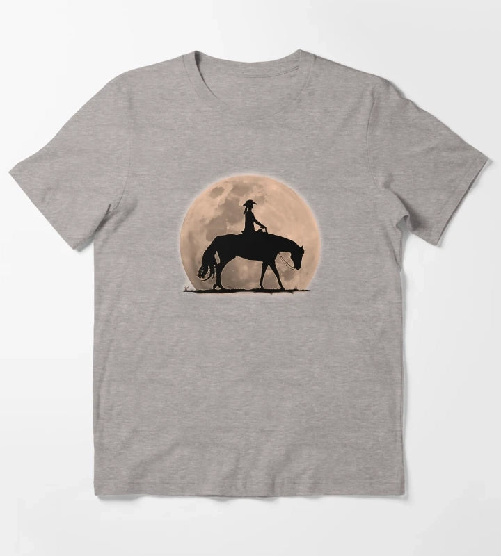 Moonlight Cowgirl T-Shirt Heather Grey