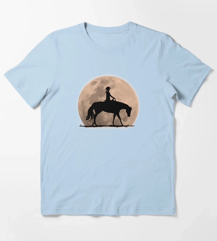Moonlight Cowgirl T-Shirt Sky Blue