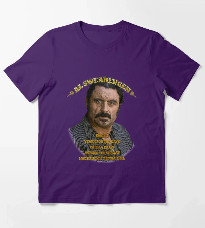More Then Awesome Al Swearengen Yearning Quote Western Americana Christmas T-Shirt Purple