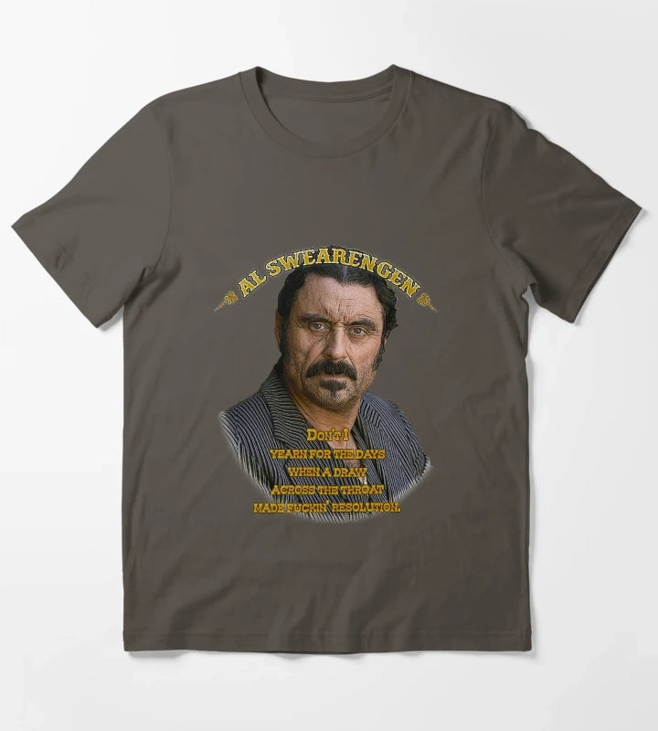 More Then Awesome Al Swearengen Yearning Quote Western Americana Christmas T-Shirt Dark Grey
