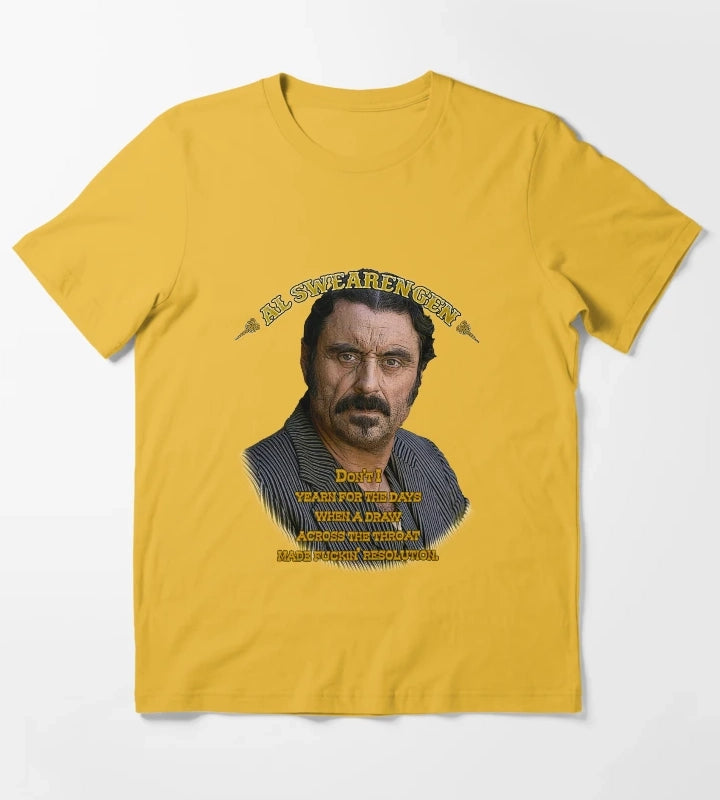 More Then Awesome Al Swearengen Yearning Quote Western Americana Christmas T-Shirt Yellow