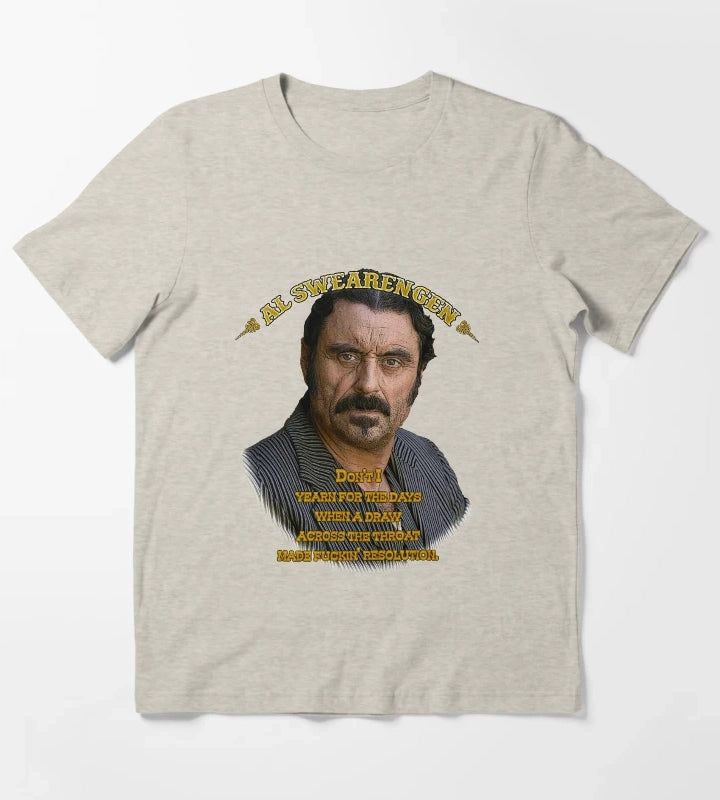 More Then Awesome Al Swearengen Yearning Quote Western Americana Christmas T-Shirt Cream