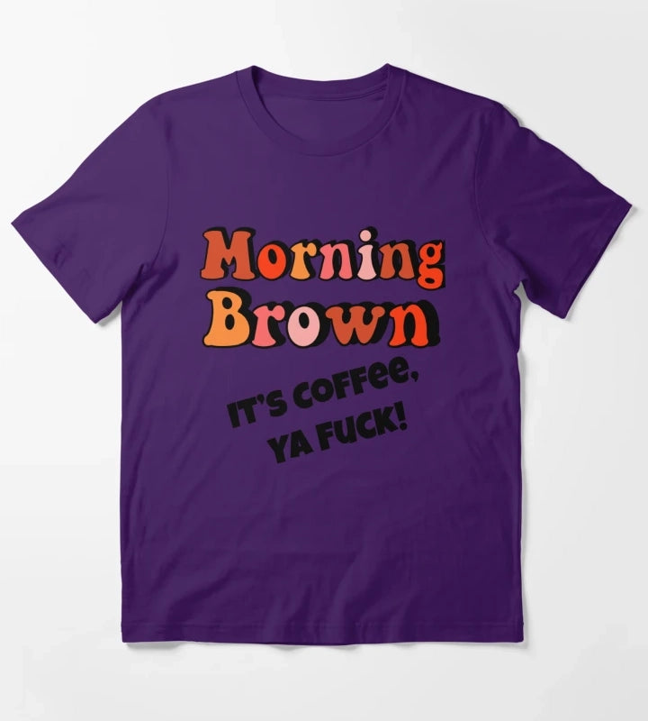 Morning Brown Aunty Donna Fitted T-Shirt Purple