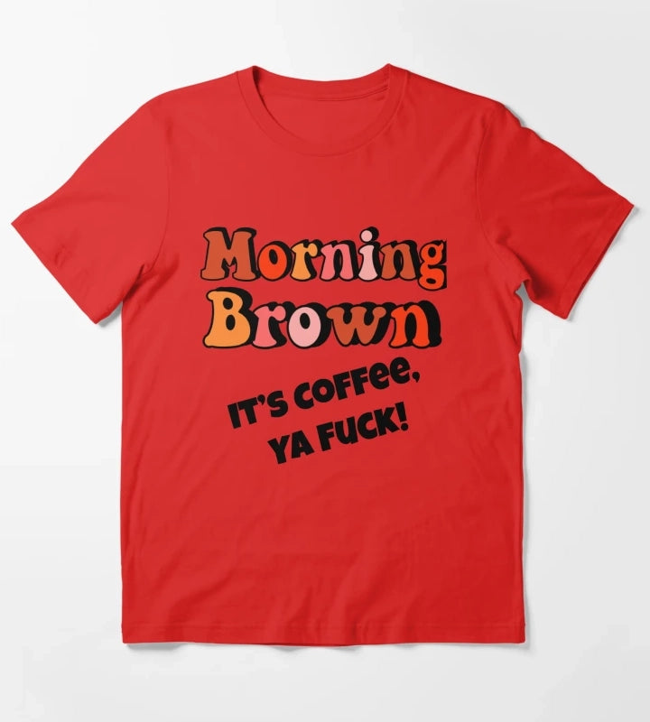 Morning Brown Aunty Donna Fitted T-Shirt Red