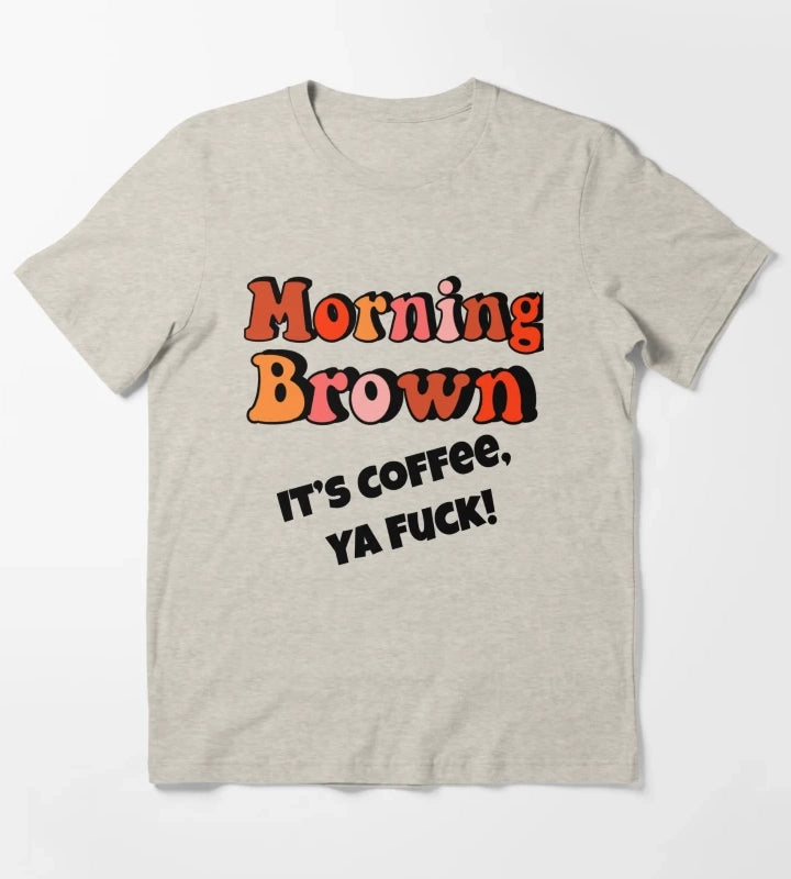 Morning Brown Aunty Donna Fitted T-Shirt Cream