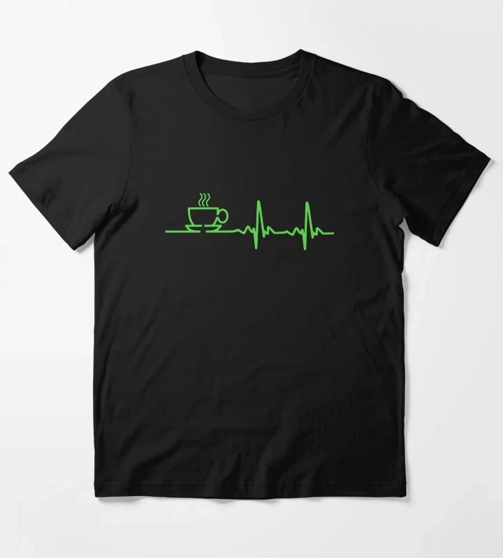 Morning Coffee Heartbeat EKG T-Shirt