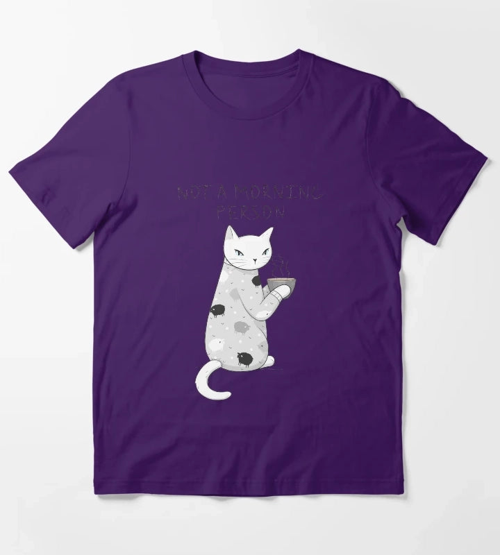 Morning Pajamas Cat T-Shirt Purple