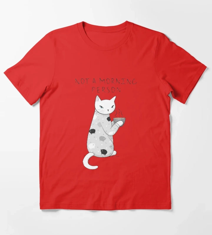 Morning Pajamas Cat T-Shirt Red