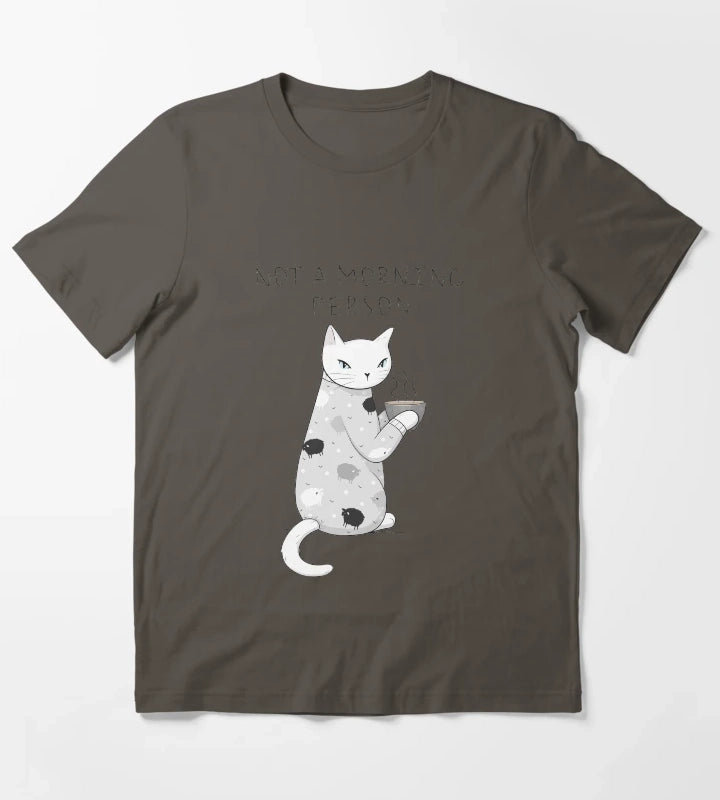 Morning Pajamas Cat T-Shirt Dark Grey
