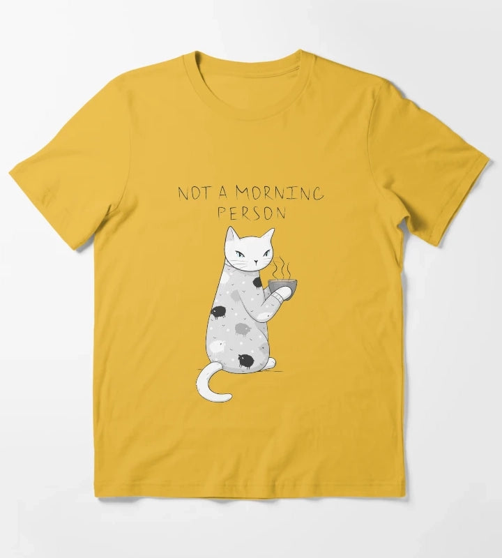 Morning Pajamas Cat T-Shirt Yellow