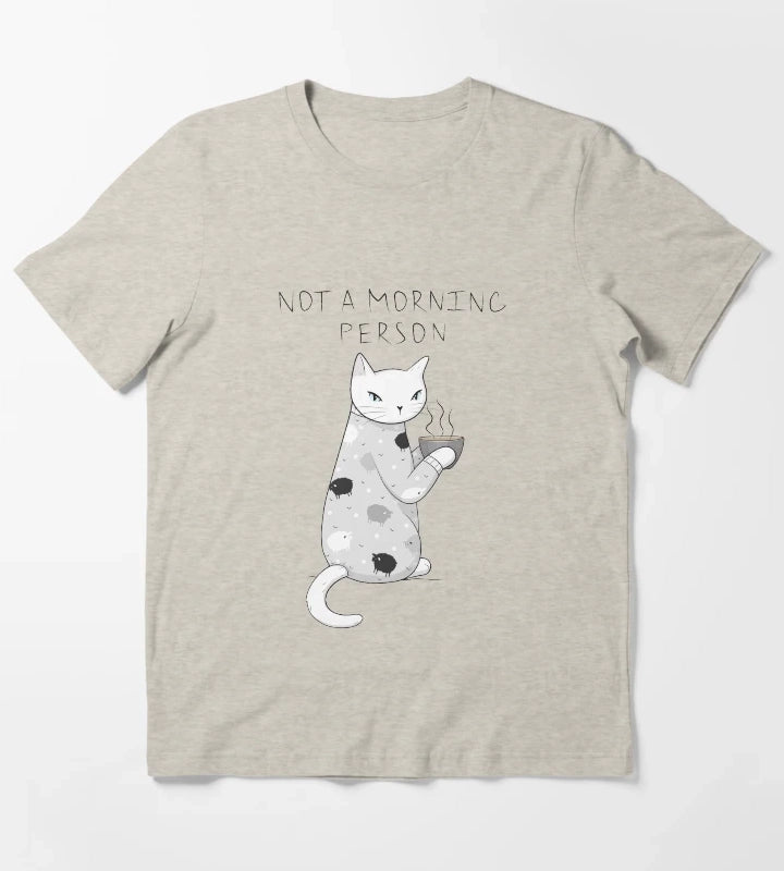 Morning Pajamas Cat T-Shirt Cream
