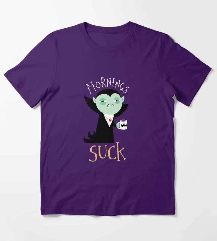Mornings Suck T-Shirt Purple