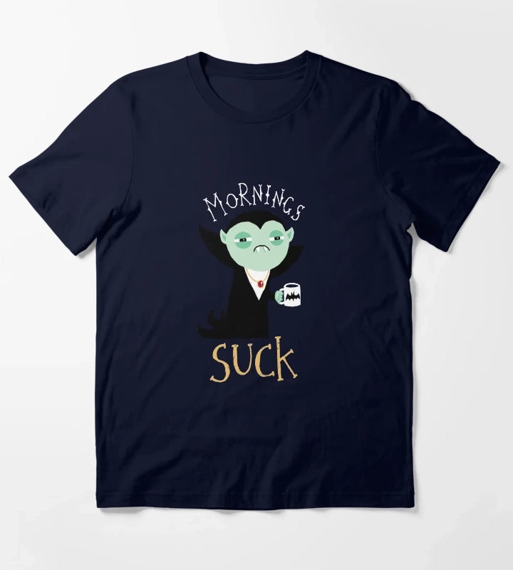 Mornings Suck T-Shirt Navy