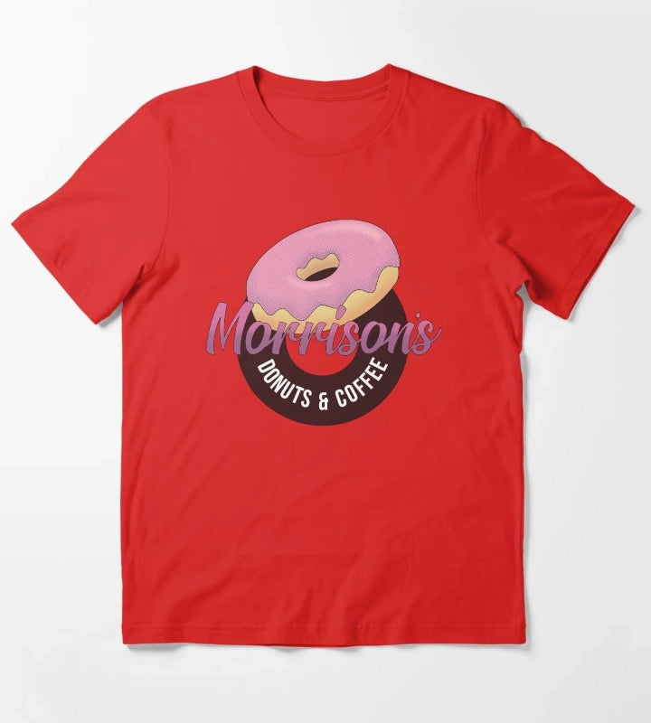 Morrisons Donuts Coffee T-Shirt Red
