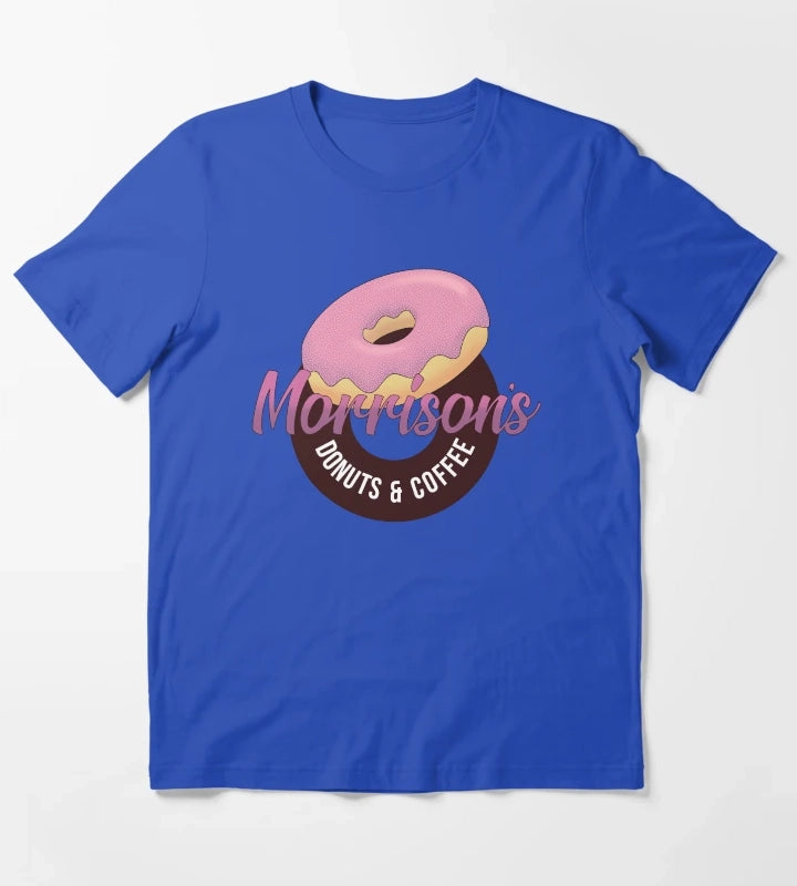 Morrisons Donuts Coffee T-Shirt Blue