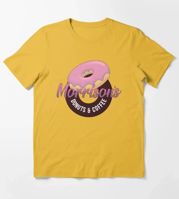 Morrisons Donuts Coffee T-Shirt Yellow