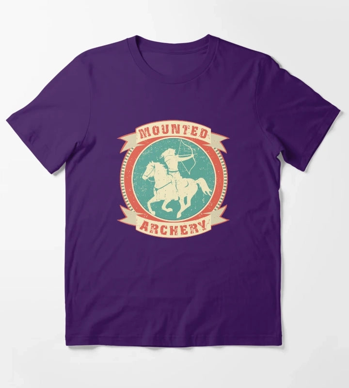 Mounted Archery Equestrian Horse NickerStickers on Redbubble T-Shirt Purple