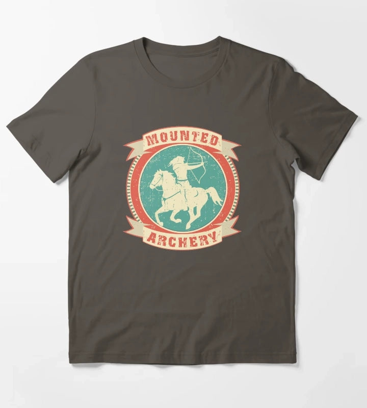 Mounted Archery Equestrian Horse NickerStickers on Redbubble T-Shirt Dark Grey