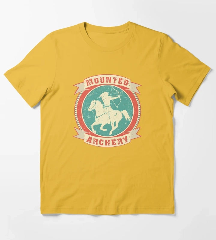 Mounted Archery Equestrian Horse NickerStickers on Redbubble T-Shirt Yellow
