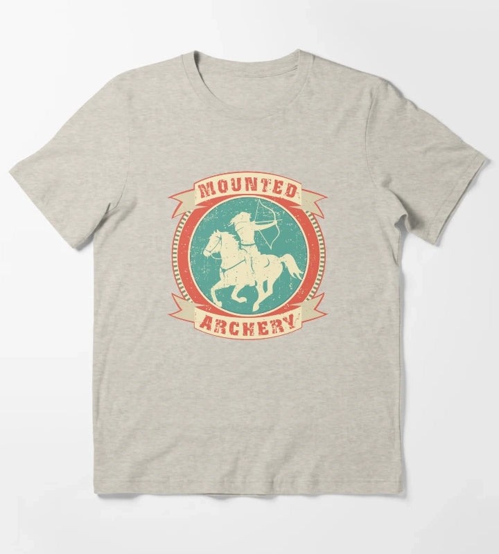 Mounted Archery Equestrian Horse NickerStickers on Redbubble T-Shirt Cream