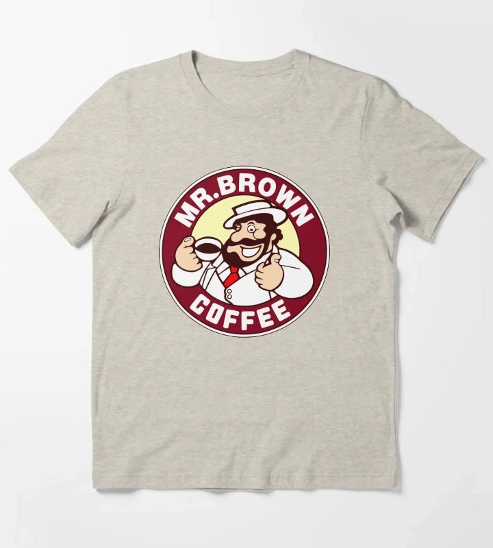 Mr Brown Coffee Logo T-Shirt Cream