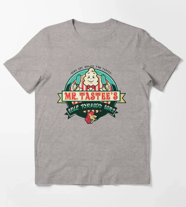 Mr Tastees Blue Tornado Bars T-Shirt Heather Grey