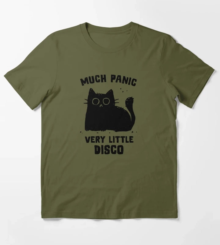 Much Panic Very Little Disco T-Shirt Olive Green