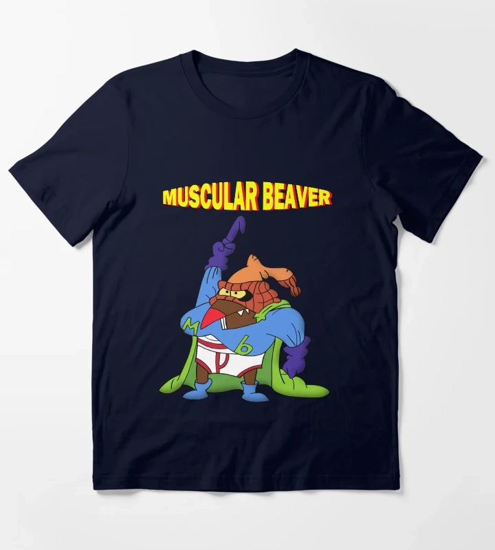 Muscular Beaver T-Shirt Navy