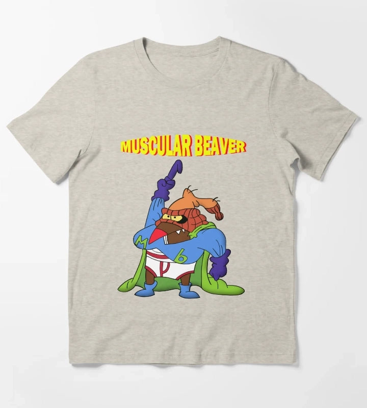 Muscular Beaver T-Shirt Cream