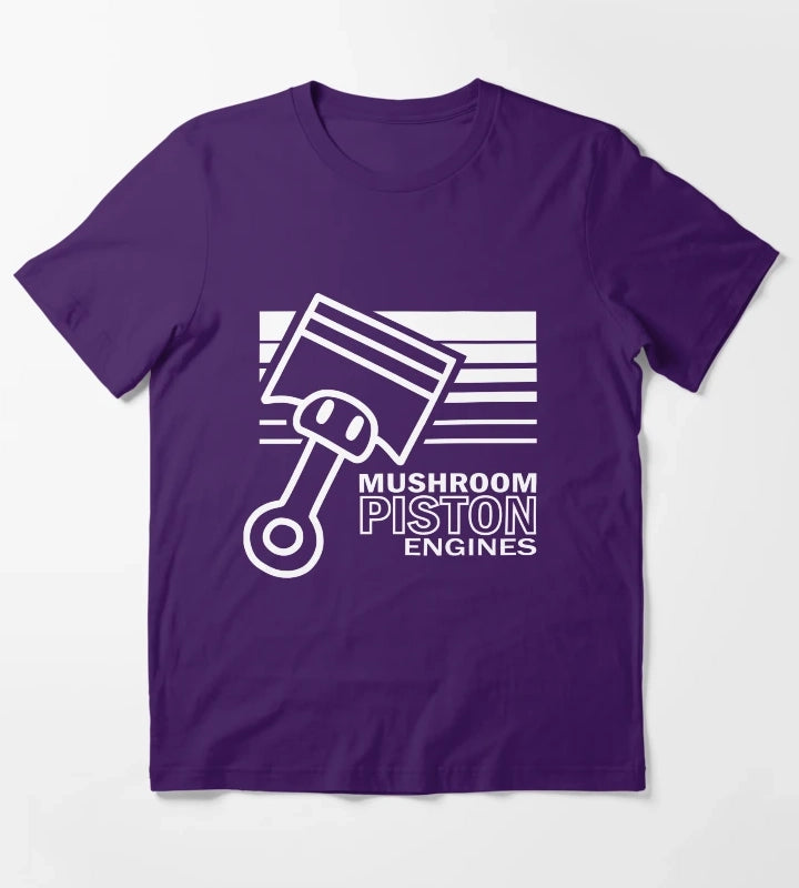 Mushroom Piston Engines T-Shirt Purple