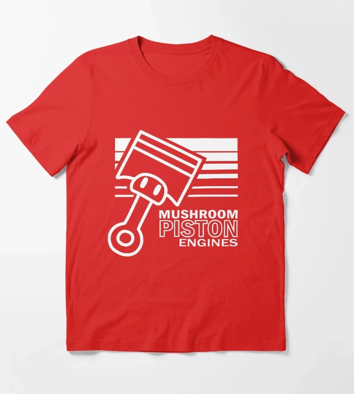 Mushroom Piston Engines T-Shirt Red