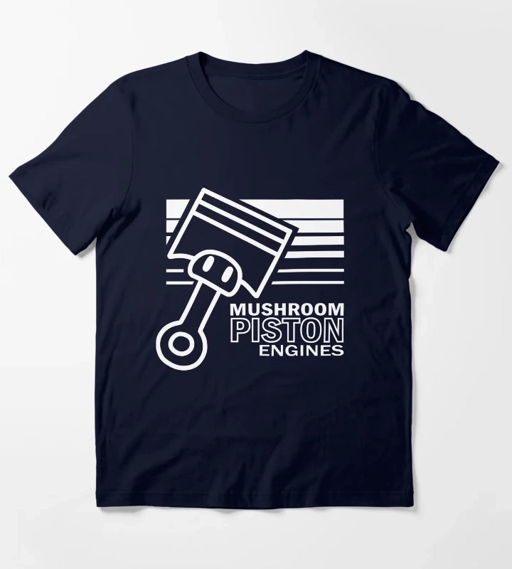 Mushroom Piston Engines T-Shirt Navy