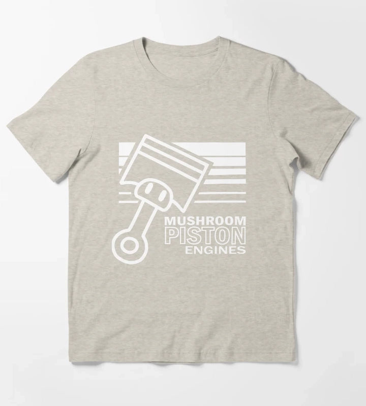 Mushroom Piston Engines T-Shirt Cream