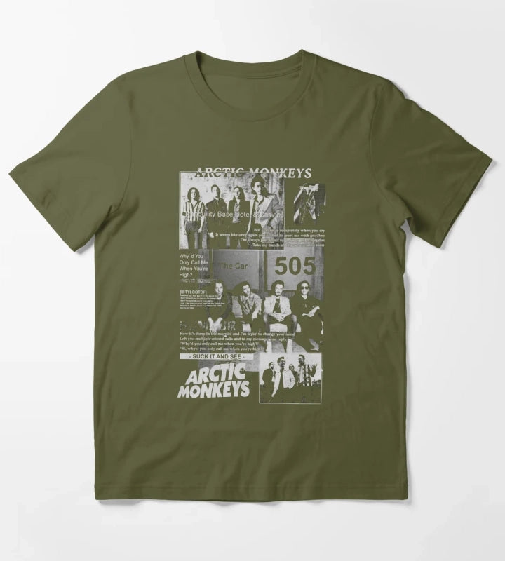 Music Arctic Monkeys T-Shirt Olive Green