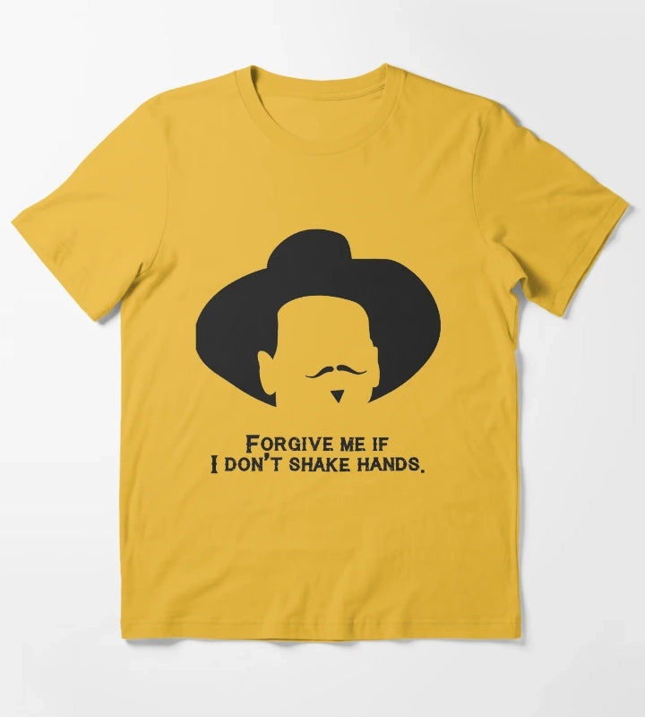 Music Kids Tombstone Forgive Me If I DonT Shake Hands Gift Movie Fans T-Shirt Yellow