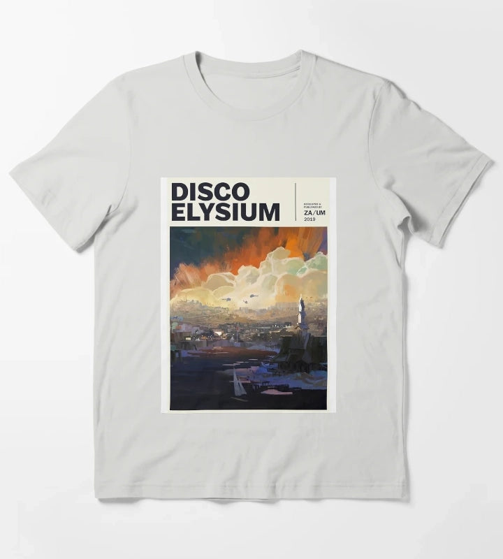 Music Retro Role Disco Elysium Playing Game Cute Graphic Gift T-Shirt Light Grey