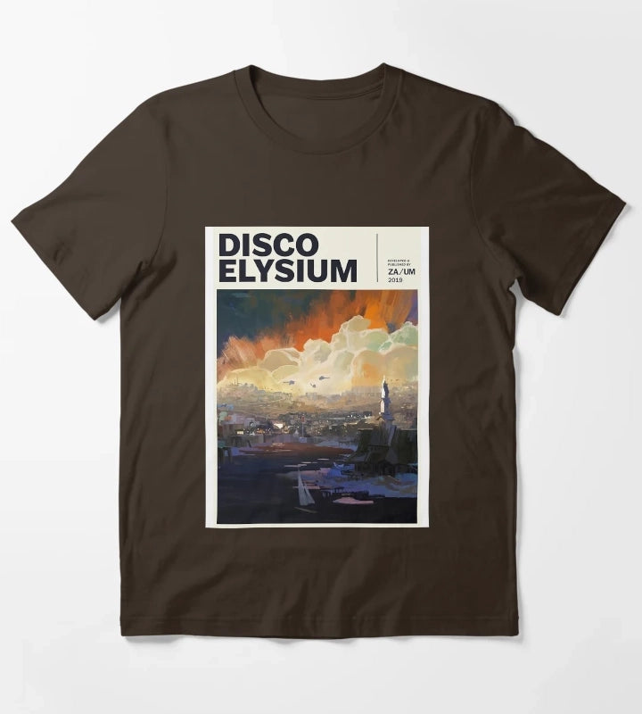 Music Retro Role Disco Elysium Playing Game Cute Graphic Gift T-Shirt Brown