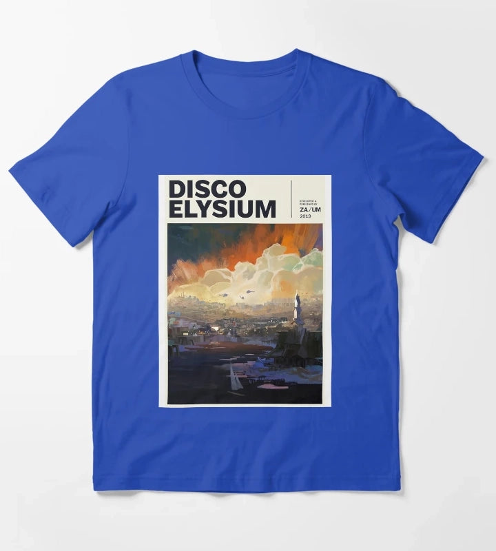 Music Retro Role Disco Elysium Playing Game Cute Graphic Gift T-Shirt Blue