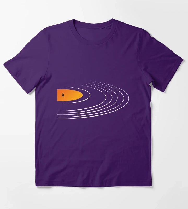 Music Retro Vinyl Record T-Shirt Purple