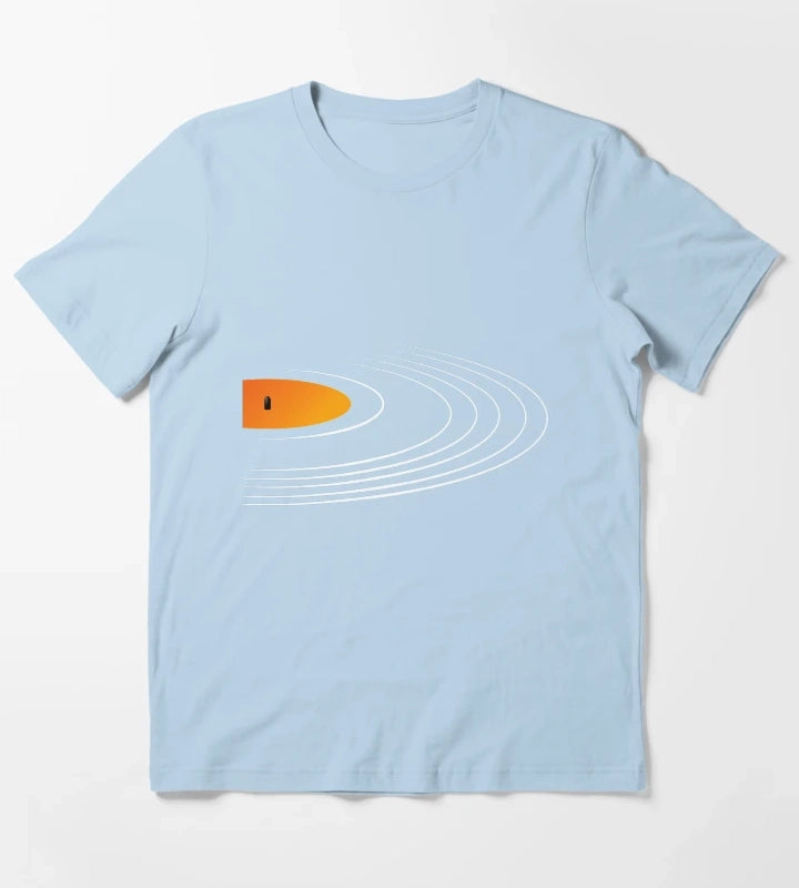 Music Retro Vinyl Record T-Shirt Sky Blue