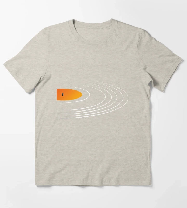 Music Retro Vinyl Record T-Shirt Cream