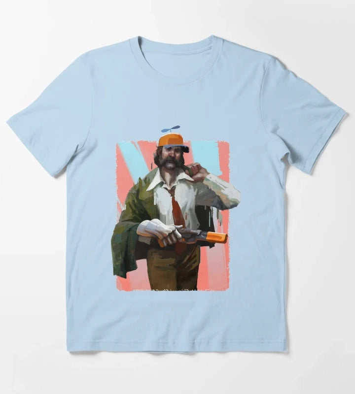 Music Vintage Retro Disco Gameplay Elysium Gifts For Movie Fans T-Shirt Sky Blue