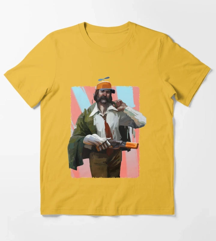 Music Vintage Retro Disco Gameplay Elysium Gifts For Movie Fans T-Shirt Yellow