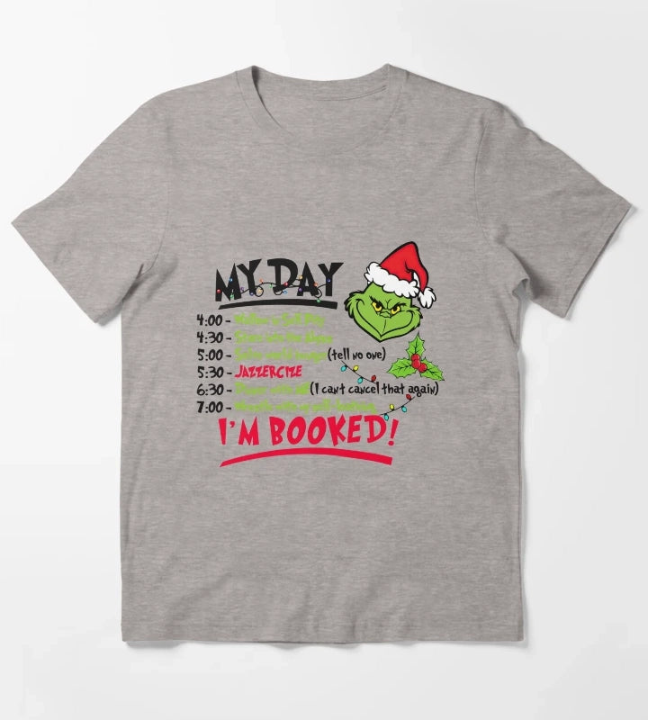 My Day Im Booked T-Shirt Heather Grey