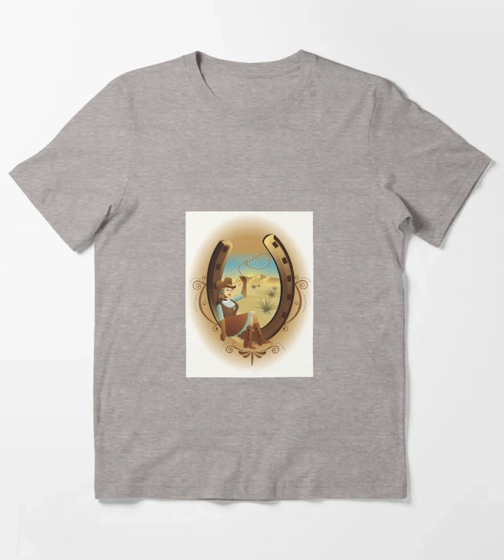 My Lucky Cowgirl T-Shirt Heather Grey