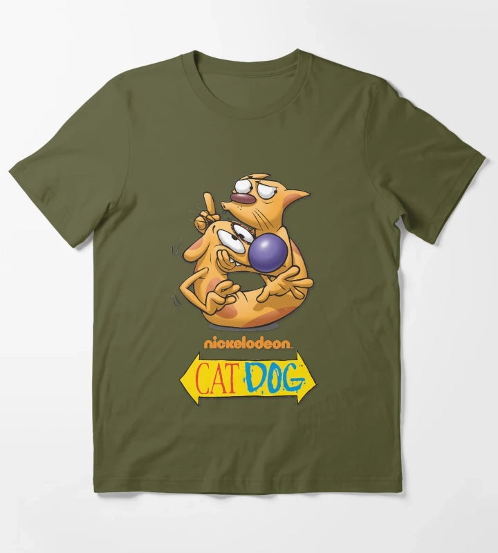 NICKELODEON CATDOG T-Shirt Olive Green