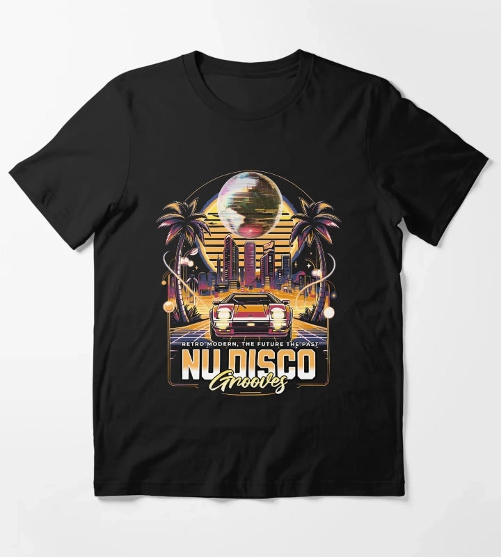 NU DISCO Neon Grooves yellow T-Shirt