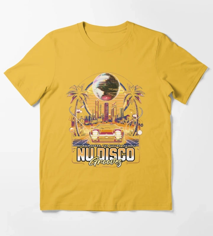 NU DISCO Neon Grooves yellow T-Shirt Yellow
